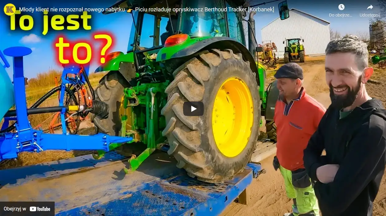 Opryskiwacz Berthoud TRACKER - dostawa do rolnika